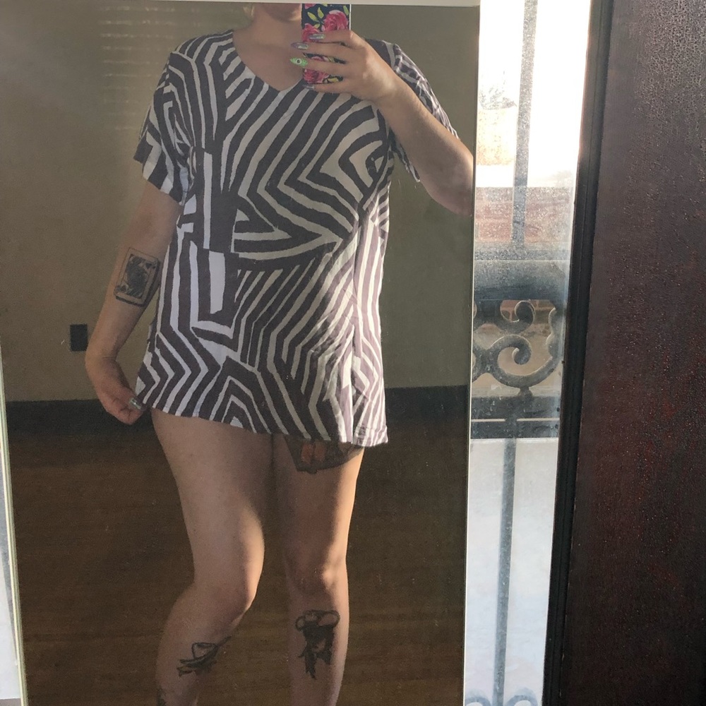 Patterned Tunic Blouse